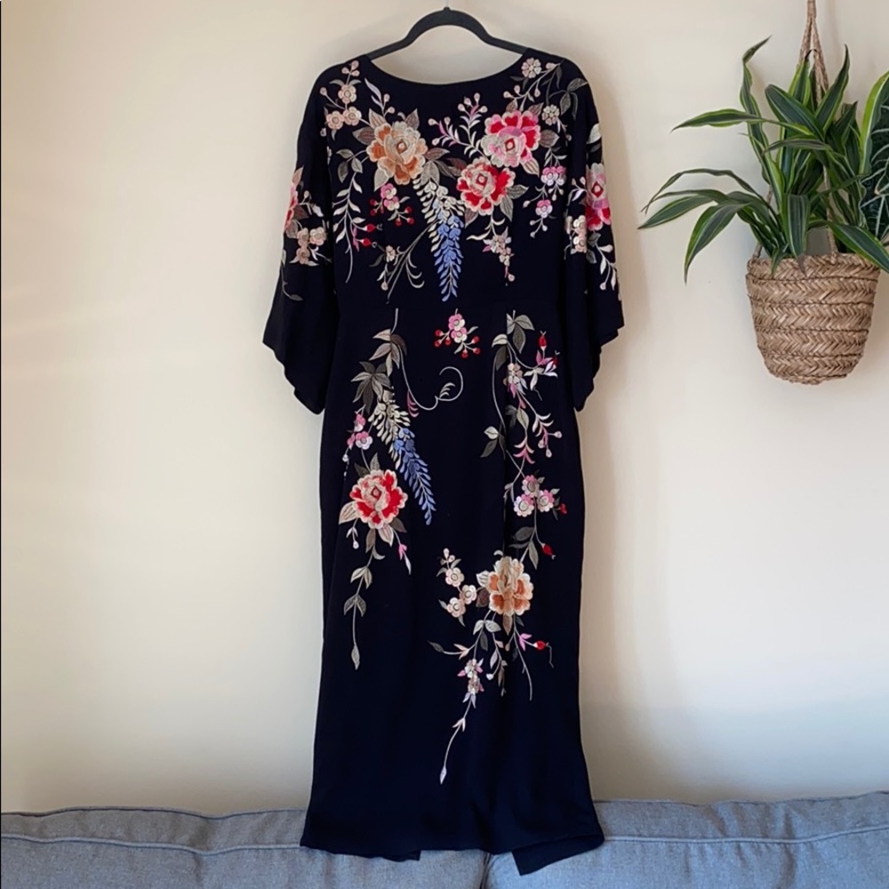 ASOS Embroidered Midi Dress